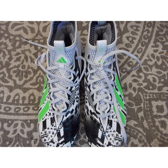 Adidas Freak Mid Football Cleats Mens 11 White Black Signal Green Purple Cleats main image 8